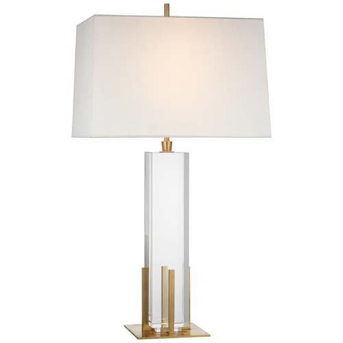 Thomas OBrien Gironde Lamp in Crystal & Brass by Visual Comfort Signature