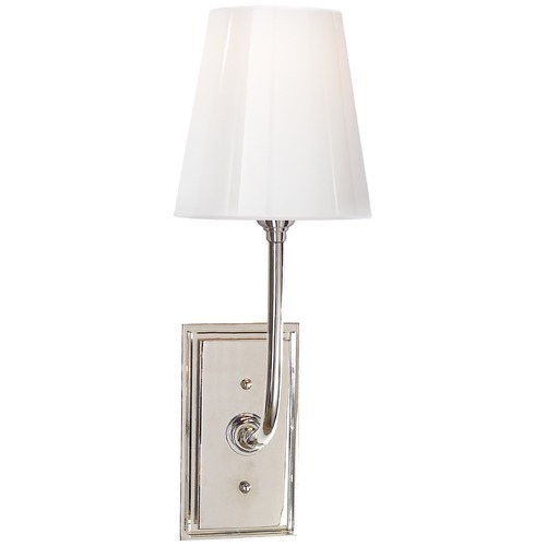 Thomas OBrien Hulton Sconce in Polished Nickel by Visual Comfort Signature