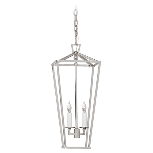 Visual Comfort Signature Collection E.F. Chapman Darlana Tall Lantern in Polished Nickel by Visual Comfort Signature CHC2185PN