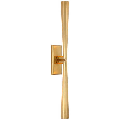 Visual Comfort Signature Collection Thomas OBrien Galahad Linear Sconce in Brass by Visual Comfort Signature TOB2716HAB