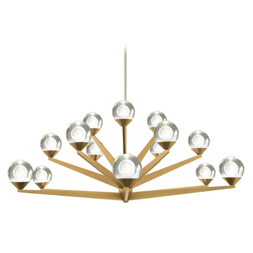 Modern Forms by WAC Lighting Double Bubble Aged Brass LED Chandelier by Modern Forms PD-82042-AB