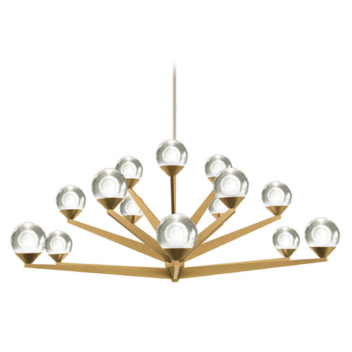 Double Bubble Aged Brass LED Chandelier by Modern Forms