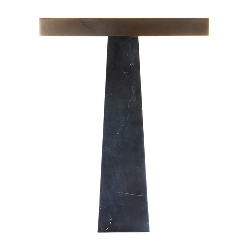 Osbert 18-Inch Lamp in English Bronze & Black Marble by Arteriors Home