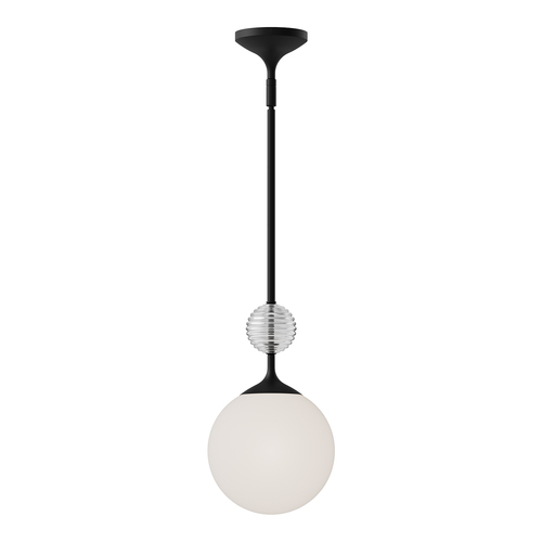 Alora Lighting Celia Matte Black Mini-Pendant Light with Globe Shade