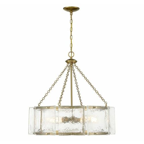 Genry 5-Light Pendant in Warm Brass by Savoy House