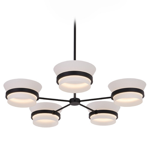 Kalco Lighting Kalco Lighting Anel Matte Black LED Chandelier 517372MB
