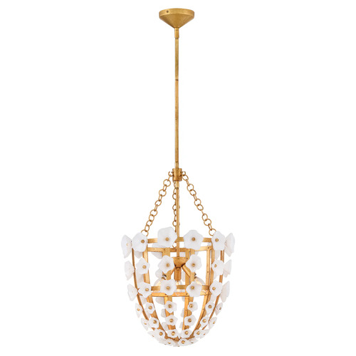 Azalea 16.50-Inch Wide Pendant in Distressed Brass by Fredrick Ramond