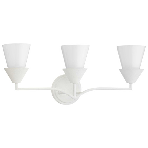 Progress Lighting Pinellas White Plaster Bathroom Light