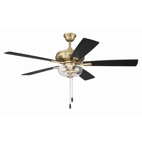 Craftmade Lighting Eos Satin Brass LED Ceiling Fan with Light