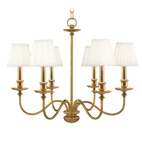 Hudson Valley Lighting Menlo Park Chandelier in Aged Brass by Hudson Valley Lighting 4036-AGB