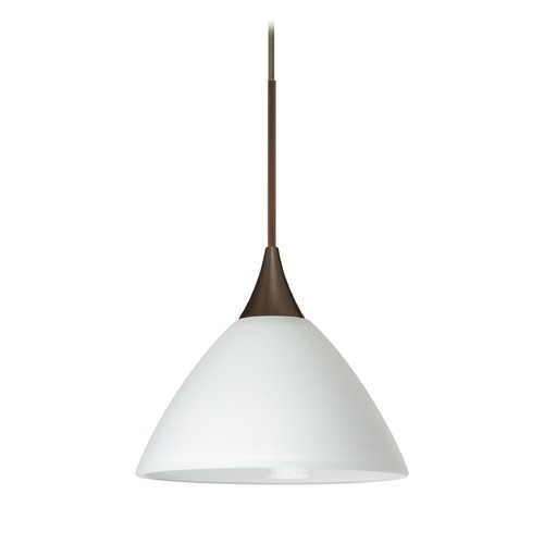 Besa Lighting Domi Bronze LED Mini-Pendant Light with Bell Shade