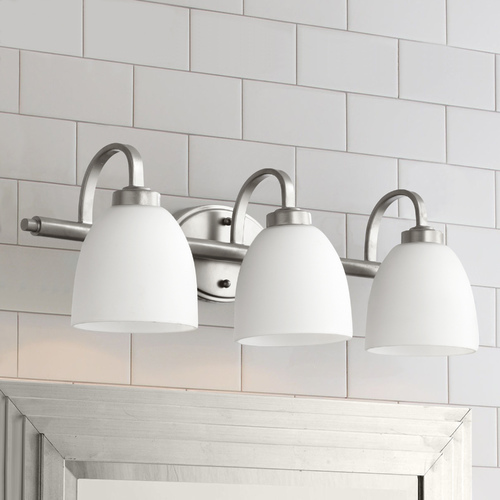 Reyes Classic Nickel Bathroom Light by Quorum Lighting