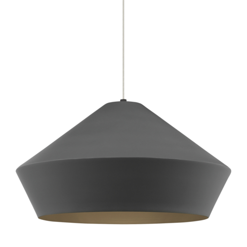 Visual Comfort Modern Collection Brummel Grande Pendant in Black & Charcoal by Visual Comfort Modern 700TDBMLGPYB