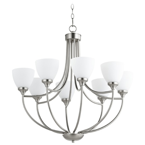 Quorum Lighting Enclave Satin Nickel Chandelier by Quorum Lighting 6059-8-65