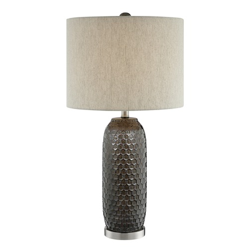 Lite Source Lighting Lite Source Covington Aged Bronze Table Lamp with Drum Shade LS-23186