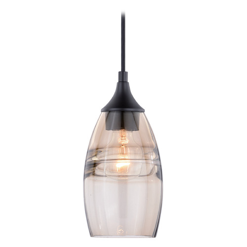 Vaxcel Lighting Milano Oil Rubbed Bronze Mini-Pendant Light with Oblong Shade