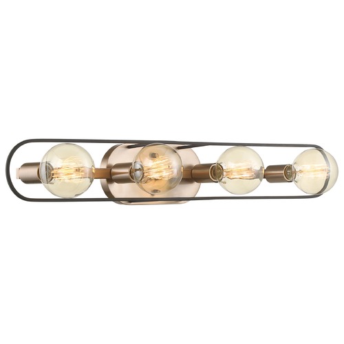 Nuvo Lighting Chassis Copper Brushed Brass & Matte Black Bathroom Light by Nuvo Lighting 60/6654