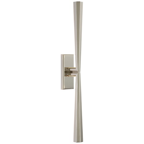 Visual Comfort Signature Collection Thomas OBrien Galahad Linear Sconce in Nickel by Visual Comfort Signature TOB2716PN