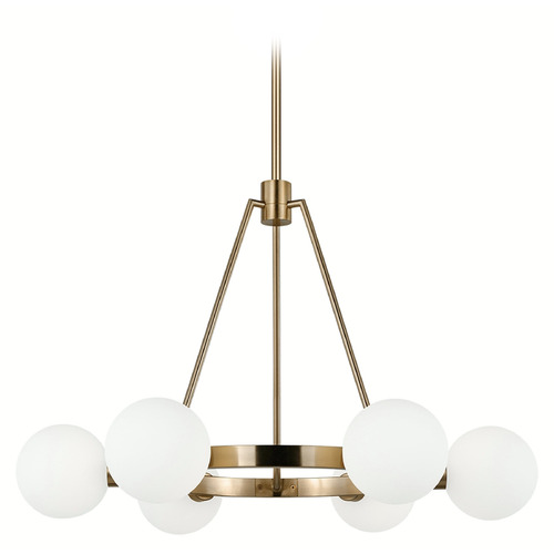 Visual Comfort Studio Collection Clybourn Satin Brass Chandelier