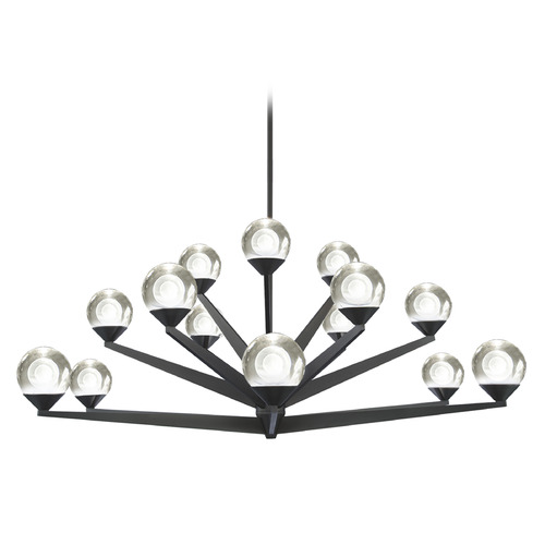 Modern Forms by WAC Lighting Double Bubble Black LED Chandelier by Modern Forms PD-82042-BK