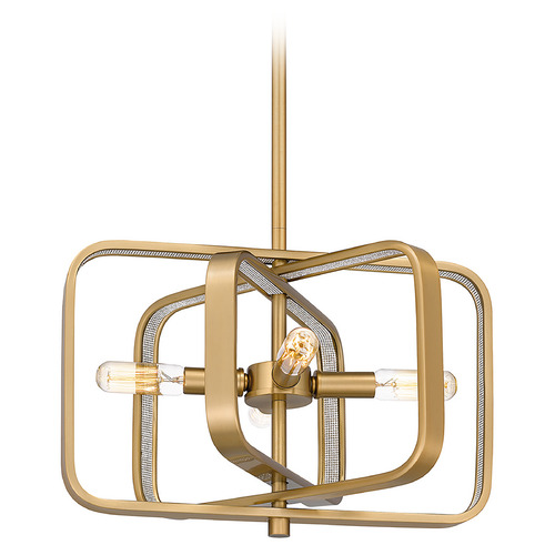 Quoizel Lighting Dupree Pendant in Brushed Weathered Brass by Quoizel Lighting PCDPR2814BWS