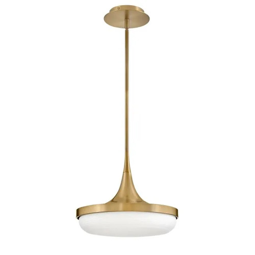 Elsa Convertible LED Pendant in Lacquered Brass by Fredrick Ramond