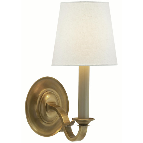 Visual Comfort Signature Collection Visual Comfort Signature Collection Thomas O'brien Channing Hand-Rubbed Antique Brass Sconce TOB2120HAB-L