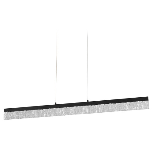 Oxygen Landon Black LED Island Light with Rectangle Shade