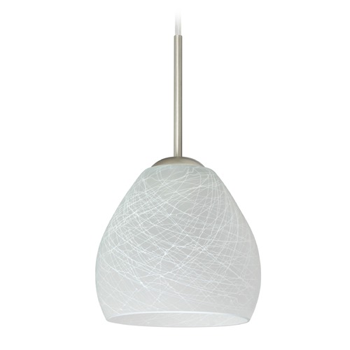 Besa Lighting Besa Lighting Bolla Satin Nickel Mini-Pendant Light 1BT-412260-SN