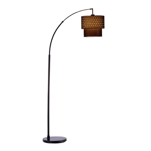 Adesso Home Lighting Gala Matte Black Arc Lamp