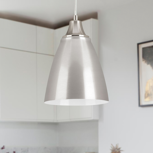 Pure LED Mini Pendant in Brushed Nickel by Progress Lighting