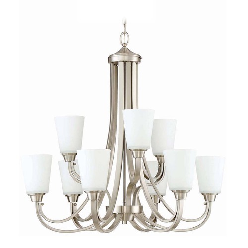 Grace 32-Inch Brushed Polished Nickel Chandelier by Craftmade Lighting