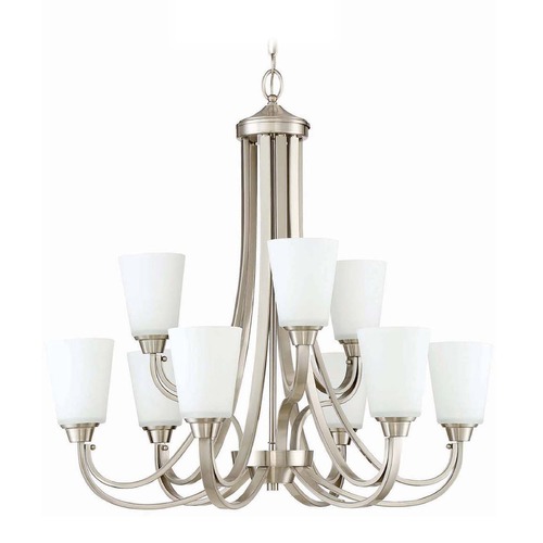 Craftmade Lighting Grace 32-Inch Brushed Polished Nickel Chandelier by Craftmade Lighting 41929-BNK