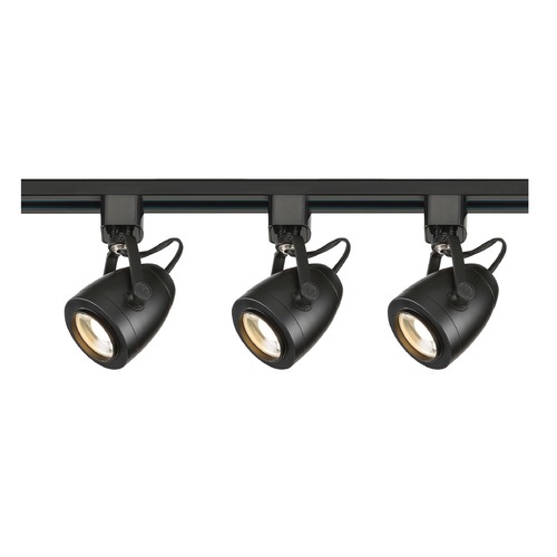 LED Track Light Kit H-Track Black 3000K by Nuvo Lighting