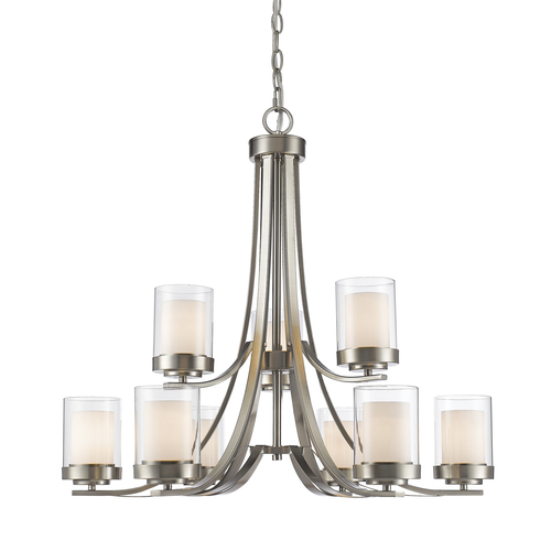 Z-Lite Willow Brushed Nickel Chandelier by Z-Lite 426-9-BN