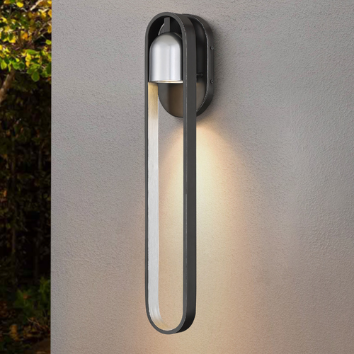 Rocketa Artisan Black with Silver LED Outdoor Wall Light by Minka Lavery