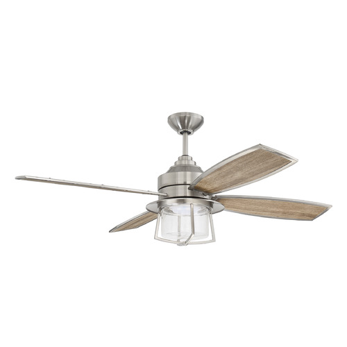 Waterfront 52-Inch Wet LED Fan in Brushed Nickel by Craftmade Lighting
