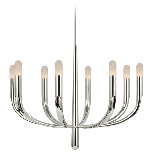 Visual Comfort Signature Collection Kelly Wearstler Verso Large Chandelier in Nickel by Visual Comfort Signature KW5747PNALB