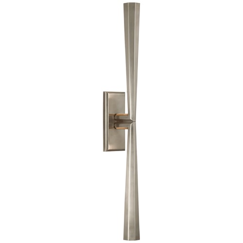 Visual Comfort Signature Collection Thomas OBrien Galahad Linear Sconce in Nickel by Visual Comfort Signature TOB2716AN