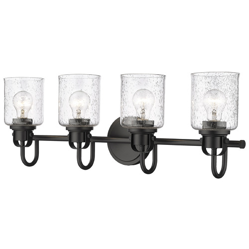 Z-Lite Kinsley Matte Black Bathroom Light by Z-Lite 340-4V-MB