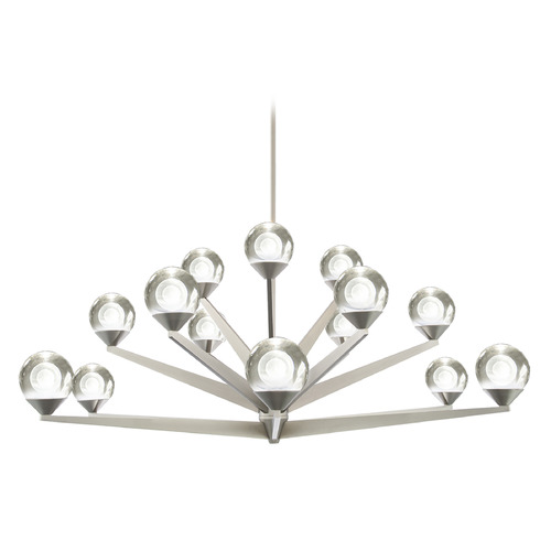 Modern Forms by WAC Lighting Double Bubble Satin Nickel LED Chandelier by Modern Forms PD-82042-SN