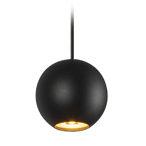 Kuzco Lighting Faria Black LED Mini-Pendant Light with Globe Shade