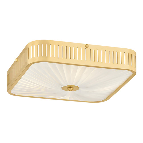 Hudson Valley Lighting Augusta Hoffman Henri Aged Brass LED Flushmount Light