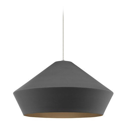 Brummel Pendant in Nickel & Gray by Visual Comfort Modern
