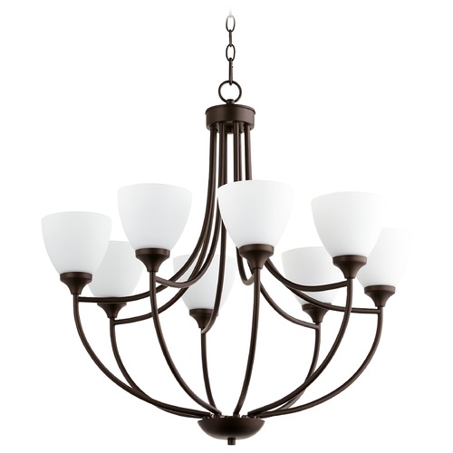 Quorum Lighting Enclave Oiled Bronze Chandelier by Quorum Lighting 6059-8-86