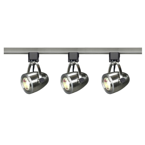 LED Track Light Kit H-Track Brushed Nickel 3000K by Nuvo Lighting