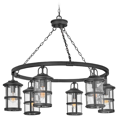 Lakehouse 12V Medium Outdoor Chandelier in Black by Hinkley Lighting
