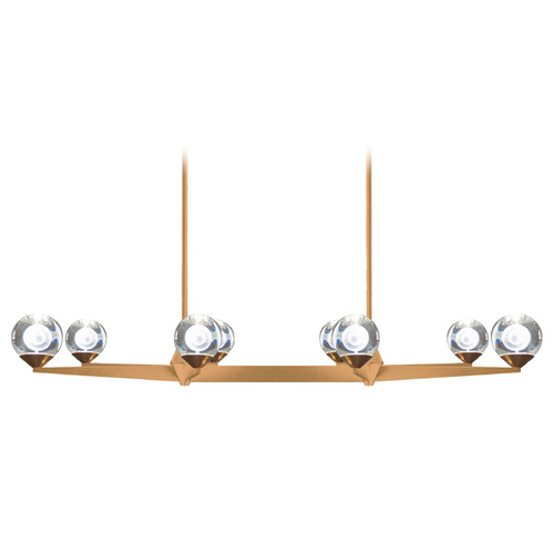 Modern Forms by WAC Lighting Double Bubble Aged Brass LED Linear Light by Modern Forms PD-82044-AB