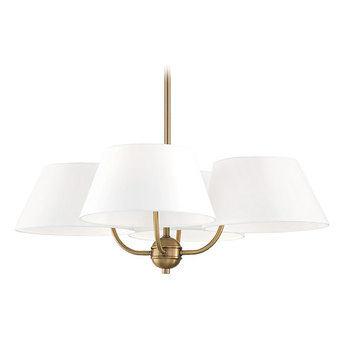 Capital Lighting Welsley 4-Light Chandelier in Aged Brass by Capital Lighting 450441AD