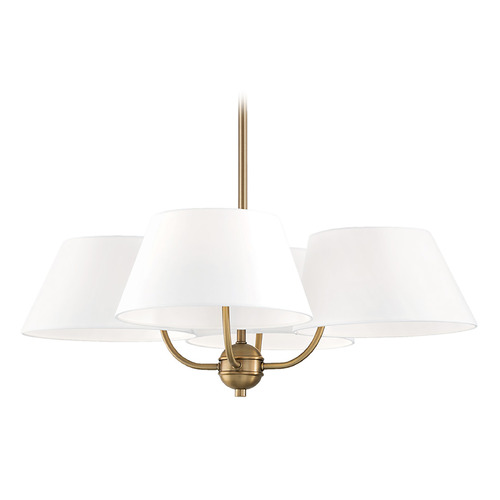 Welsley 4-Light Chandelier in Aged Brass by Capital Lighting